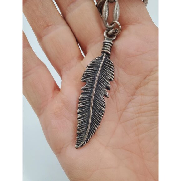 Feather Pendant Key Ring, Nature Pendant Key Ring, Feather Key Chain, Me… - Picture 4 of 7